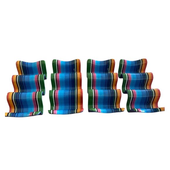 Prepara Set Of 4 Taco Holder Stands Melamine Fiesta Colors New No Tags - Picture 2 of 5